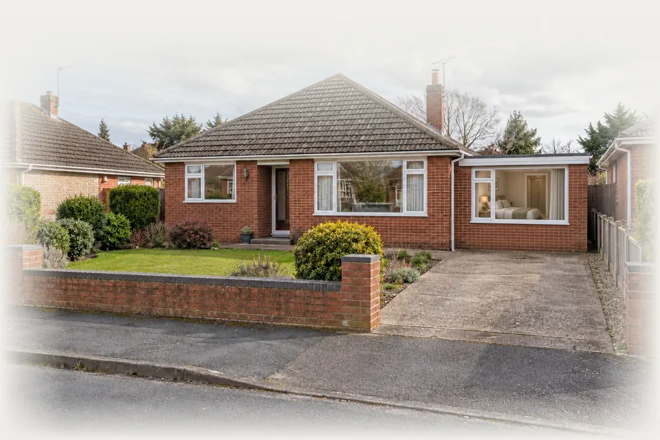 The same bungalow after the garage was converted into a bedroom with an ensuite (design visualisation)